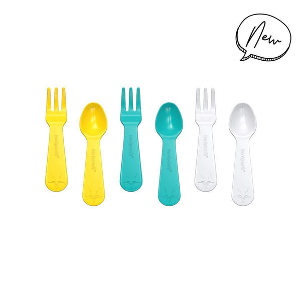 Lunch Punch Fork & Spoon Set ~ YELLOW