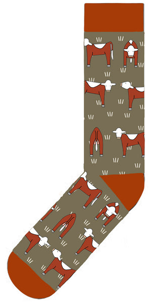 Red Tractor Designs - Cotton Socks Herefords