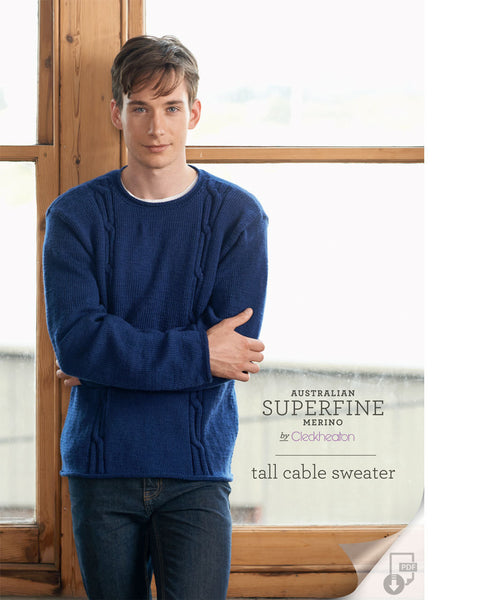 Knitting Pattern Tall Cable Sweater